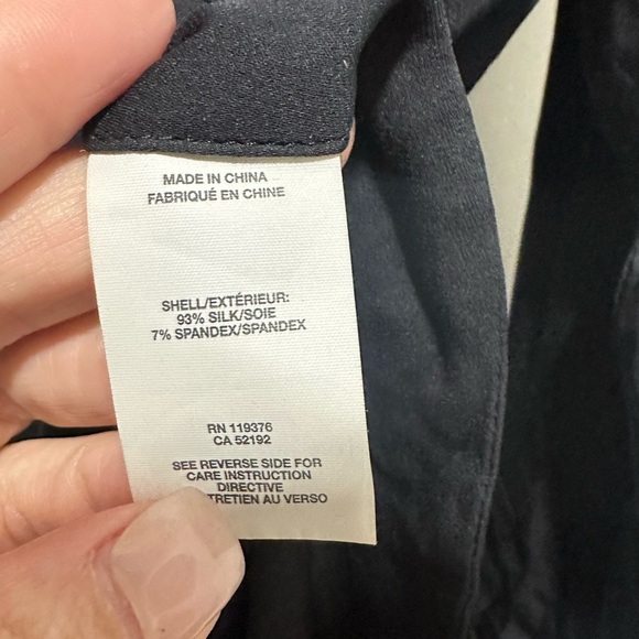 Helmut Lang Black V-Neck Silk Blouse Open Sides with Pockets Size Medium - Picture 5 of 6